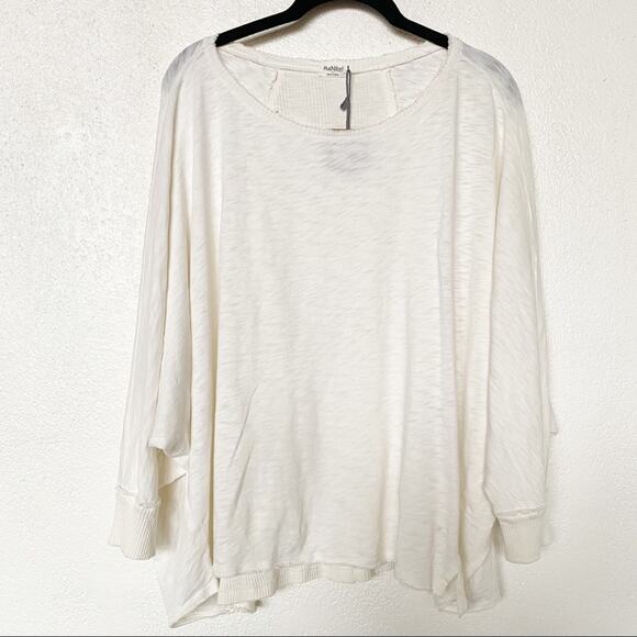 HelloNite Mineral Washed Dolman Sleeve Top Vintage White Size Small - Picture 1 of 8
